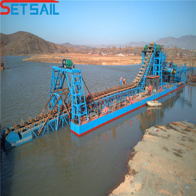 75kW-150kW 발전기 전력 체인 버킷 강 모래 금 채굴 선박 강 다이아몬드