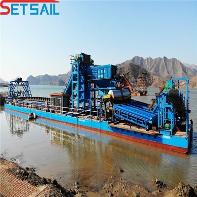 75kW-150kW 발전기 전력 체인 버킷 강 모래 금 채굴 선박 강 다이아몬드