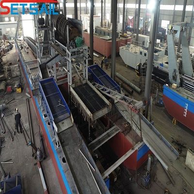 95kW-260kW 전기 전력 체인 버킷 금 및 모래 드레거 23m-49m 선체 차원