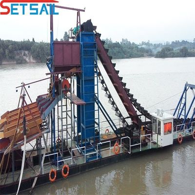 체인 버킷 금 광산 기계 내구성 설계 및 7.5kw-100kw 리프팅 모터 전력
