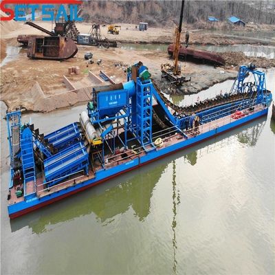 체인 버킷 금 광산 기계 내구성 설계 및 7.5kw-100kw 리프팅 모터 전력