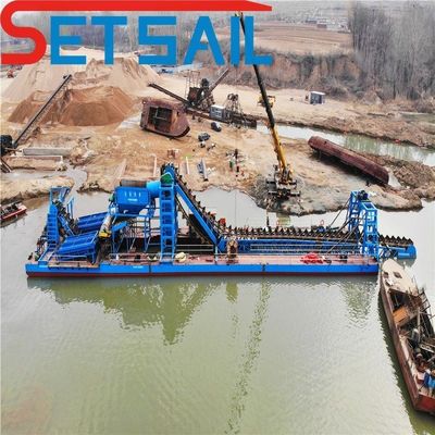 180000.000kg 총중량 패키지 다이아몬드를 위한 하천 체인 버킷 광산 기계