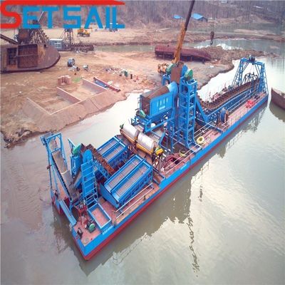 4kw X 3-10kw X3 마이그레이션 장치 체인 버킷 강 금 채굴 기계
