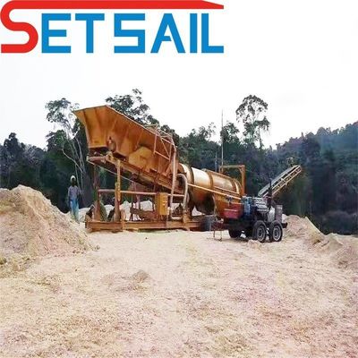 내구성 강철판으로 만든 토지 금광 기계 드럼 스크린 전력 10kw-50kw