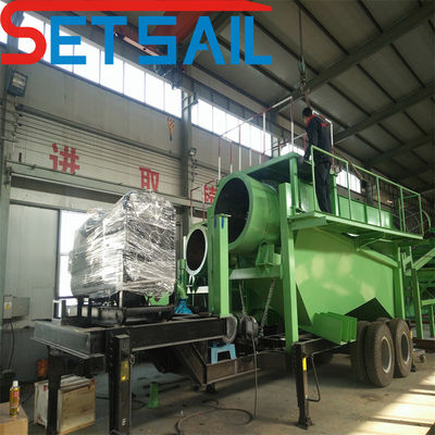 내구성 강철판으로 만든 토지 금광 기계 드럼 스크린 전력 10kw-50kw