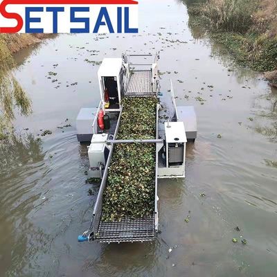 3m-6m 절단 너비 선체 너비 Setsail 잡초 모기기와 떠있는 쓰레기 수집기