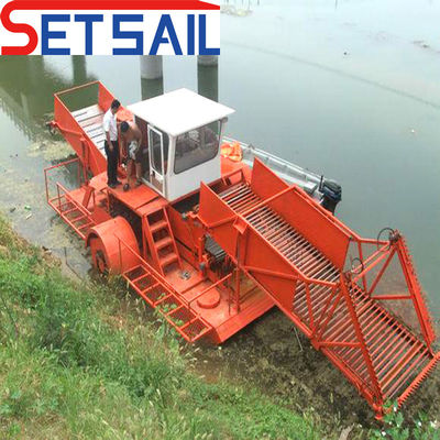잡초 수확기 쓰레기 수집 보트 작업 속도 3.5-5kn/H 드래프트 0.55m-2m