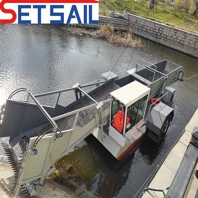 작업 속도 3.5-5kn/H의 0.55m-2m 수중 잡초 채집 기계 초안